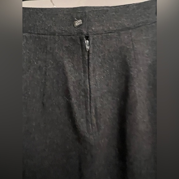 NWT Vintage Tracy Evens Wool-Like Charcoal Gray Preppy Skirt - Picture 9 of 11
